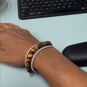 David Yurman - Spiritual Beads Tigers Eye Bracelet - 8mm